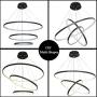 Modern LED Circle Hanging Pendant Light, Contemporary Dimmable Ceiling Chandelier with Remote Control Adjustable 3 Rings Pendant Light Fixture for Living Room Entryway Dining Room Bedroom, Black Modern LED Circle Hanging Pendant Light, Contemporary Dimmable Ceiling Chandelier with Remote Control Adjustable 3 Rings Pendant Light Fixture for Living Room Entryway Dining Room Bedroom, Black