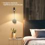 Bedside Reading Wall Light with USB Charging Port, LED Wall Mounted Lamp, Flexible Wall Sconce, Black Finished (3W Warm White)