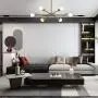 LIGOTFIRE Modern Brass Light Fixture Sputnik Chandelier 6 Lights Semi Flush Mount Ceiling Pendant Lighting Mid Century Industrial for Kitchen Living Room Dining Room Restaurant