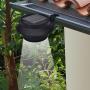 FALOVE 8pcgutterlight New Solar Light Lamp Powered Outdoor Garden Yard Wall LED Light Gutter Fence Wall Lampand and Bracket, Black, 8 Piece