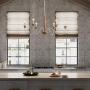 Large Farmhouse Chandeliers for High Ceilings 36 Inch, French Country pendent Lighting, Wooden Column, 6 Rustic Metal Gut Hook Light Arms, Candle Stems D36 H19 inch