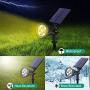 Nekteck 4 Pack Solar Lights,2-in-1 Outdoor Solar Spotlights Powered Adjustable Wall Light Landscape Lighting,Bright and Dark Sensing,Auto On/Off for Yard, Pathway, Walkway, Garden, Driveway
