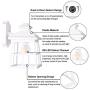 FUDESY Dusk to Dawn LED Outdoor Wall Lantern,White Plastic Photocell Sensor Porch Light with 8W 800LM Edison Filament Bulb,Exterior Wall Mount Light Fixture for Yard,Patio,Garage,FDS747EPSW1