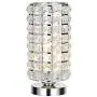 HAITRAL Crystal Table Lamp - Elegant Decorative Bedside Night Light Lamp, Chrome Silver Desk Lamp for Bedroom, Living Room, Girls Room or as Ideal Gifts (HT-BD016)