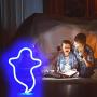 YIVIYAR Ghost Neon Night Light LED Sign, USB/Battery Ghost Decor Halloween Party Decorations Halloween Office Decorations Halloween Home Decor Halloween Decorations Indoor Halloween Party Decor(Ghost)