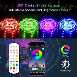 65.6FT LED Strip Lights, ZATAYE Ultra-Long Music Sync RGB Lights, 360LEDs SMD5050 App Control Dimmable Color Changing Tape Light for Bedroom, Home, TV, Party