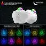Star Night Light Projector Bedroom,3 in 1 Galaxy Projector Light LED Nebula Cloud Light with Moon Star & Voice Control As a Gift for Game Room Party Home Theatre Night Light Ambiance