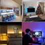 aijiaer Battery Powered Led Strip Lights, 5050 2M/6.6FT, Waterproof Flexible Color Changing RGB LED Light Strip, 60 LEDs 5V Battery-powered with RF Controller
