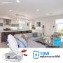 TORCHSTAR 4 Inch 10W Dimmable Slim LED Downlight with J-Box, 80W Eqv. Recessed Ceiling Light, 650lm, ETL & Energy Star Low Profile Light, 4000K Cool White, Pack of 6 TORCHSTAR 4 Inch 10W Dimmable Slim LED Downlight with J-Box, 80W Eqv. Recessed Ceiling Light, 650lm, ETL & Energy Star Low Profile Light, 4000K Cool White, Pack of 6