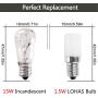 LOHAS LED C7 S6 Night Light Bulb, 15 Watt Light Bulbs Equivalent(1.5W), Mini LED Bulb Candelabra E12 Base, Soft/Warm White 3000K LED, Small Light for Bedroom Salt Lighthouse Lamp(6 PACK)