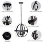 DLLT Industrial Pendant Lighting Fixture, Flexible Chandelier Hanging, Rustic 5 Light Flush Mount Ceiling Pendant Lamp for Kitchen, Dining Room, Living Room, Hallway, Bedroom, Entryway, E12 Base Gold
