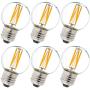 LiteHistory Dimmable E26 Edison Bulb G16.5 Light Bulb 6W Equal 60 watt Light Bulb AC120V Warm 2700K E26 Light Bulb for Pendant,Chandeliers,Vanity,Wall scones Edison Light Bulbs 60 Watt 600lm 6Pack