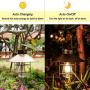 pearlstar Solar Lantern Outdoor Hanging Light Rustic Solar Lamp with Warm White Edison Bulb Design for Garden Yard Patio Porch Decor(Copper,)