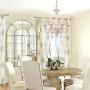 OSAIRUOS French Country Candle-Style Chandelier, Handmade White Distressed Wood Lighting Ceiling Light Fixture Pendant Lamp Chandeliers for Dining Living Room Bathroom W20.8