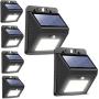 OHMU Solar Lights Outdoor,40 LED Solar Motion Sensor Lights Solar Security Lights IP 65 Waterproof Wireless Outdoor Lights,[6 Packs,500LM/3 Modes]