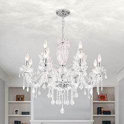 Express Crystal Pendant Chandelier/Light Fixture for Dining Room/Living Room/Foyer (12-Lights)