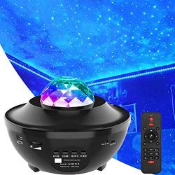 Star Night Light Projector Bedroom, MJDUO Ocean Wave Projector w/LED Starlight Cloud and Bluetooth Music Speaker As Gifts Decor Birthday Party Wedding Bedroom Living