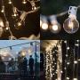 Monkeydg 25FT String Lights, G40 Outdoor String Lights Edison Light Bulbs Clear Globe String Lights with 27 Clear Bulbs for Indoor/Outdoor Commercial Decoration-White Wire