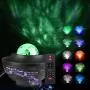 Foreita Music Night Light Projector - Night Light Projector with Remote Timer Music Speaker Different Lighting Show Adjustable Patterns Remote Control Light for Bedroom Living Room