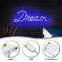 Koicaxy Neon Sign, Led Neon Light Wall Light Led Wall Decor, Battery or USB Powered Light Up Acrylic Neon Sign for Bedroom, Kids Room, Living Room, Bar, Party, Christmas, Wedding (Dream 2)