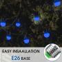 Briignite LED Blue Light Bulbs, G14 Globe Bulb, 25-Watt Equivalent LED E26 Edison Bulb Base (3W), Mood Lights Non-Dimmable Decorative LED Night Light, for Bathroom, Outdoor, Porch Lighting, 6 Pack Briignite LED Blue Light Bulbs, G14 Globe Bulb, 25-Watt Equivalent LED E26 Edison Bulb Base (3W), Mood Lights Non-Dimmable Decorative LED Night Light, for Bathroom, Outdoor, Porch Lighting, 6 Pack