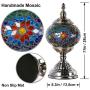 Turkish Moroccan Lamp Marrakech Handmade Mosaic Glass Table Desk Bedside Lamp Night Light for Living Room Bedroom Coffee Table (Green)