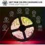 OneBridge Led Strip Lights 32.8ft 10m with 44 Keys IR Remote and 12V Power Supply Flexible Color Changing 5050 RGB 300 LEDs Light Strips Kit for Home, Bedroom, Kitchen,DIY Decoration
