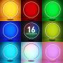 SUNY 7 Colors Dimmable Bedroom Nightstand Lamps, 6 Lighting Effect Modes LED Bedside Lamp Warm Light Modern Circle Table Lamp w/Remote Control