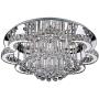Bagood Modern 31.4'' K9 Crystal Raindrop Chandelier Lighting Flush Mount Lamp LED Dimming with Remote Ceiling Light Fixture Pendant Lamp for Dining Room Bedroom Living Room …