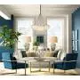 Wired Chrome Aluminum Multi Light Pendant Chandelier 23 1/2'' Wide Modern Mouth Blown Cup Glass 19-Light Fixture for Dining Room House Island Entryway Bedroom Living Room - Possini Euro Design
