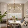 KDG Chandeliers 10 Lights Modern Sputnik Chandeliers Mid Century Pendant Lighting Gold Brass Ceiling Light Fixture for Kitchen Dining Room Living Room (Gold)