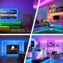 Led Strip Lights Waterproof 16.4FT/5M Flexible Color Changing RGB 5050 led Strip Light Kit with 44 Keys IR Remote Controller and 12V Power Supply for Bedroom Home Kitchen Decoration DIY Decoration