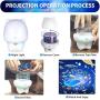 YKLWORLD Kids Night Light Projector, Star Light Projector Lamp with Bluetooth Speaker Remote Control USB Charging 360 Degree Starry Rotating Nightlight for Baby Bedroom Toys Xmas Gift - 6 Sets of Film