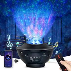 Night Light Projector, OTTOLIVES Star Projector Galaxy Projector & LED Nebula Cloud/Rotatable Ocean Wave Projector with Bluetooth Music Speaker for Baby Kids Bedroom/Home Theatre/Night Light Ambiance