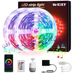 WiFi Led Light Strip 32.8ft, WEILY Smart WiFi Control RGB Alexa Led Light Strip