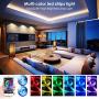 Led Strip Lights, 32.8ft 5050 RGB LEDs Color Changing Lights Strip App Control Bluetooth LED Light Strips for Bedroom,Desk,Party,Home Decoration, with 24 Key Ir Remote and 12V Power Supply