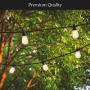 Brightech Ambience Pro with Flaming, Flickering LED Bulbs - Solar Panel Powered String Lights - Commercial Grade Waterproof, Shatterproof Patio Lights Create Cafe Ambience On Your Porch, Deck - 27 Ft