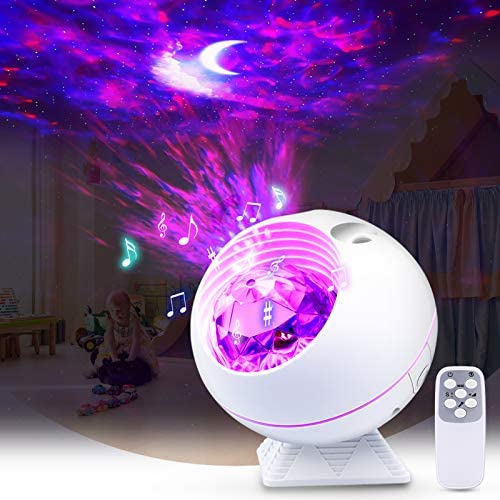 Star Projector Night Light, Galaxy Projector Lights for Bedroom Ceiling Kids Adults Party,Led Nebula Cloud/Moving Ocean Wave/Moon Starlight Projector with Remote/Voice Control,Gift for Baby Christmas