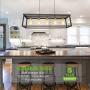 5-Light Kitchen Island Pendant Lighting, LED Bulbs Included, Industrial Dining Room Light Fixtures, 35 inch Linear Chandelier with Brass & Black Painting, ETL Listed 5-Light Kitchen Island Pendant Lighting, LED Bulbs Included, Industrial Dining Room Light Fixtures, 35 inch Linear Chandelier with Brass & Black Painting, ETL Listed