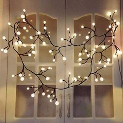 Curtain Lights Indoor Outdoor, 8.3ft 8 Modes 72 Led Globe String Lights Plug in, Window Lights for Patio Garden Wedding Party Bookshelf, Warm White