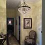 Wellmet Crystal Chandelier, Modern Farmhouse 6 Lights Tiers Crystal Light, Rustic Hanging Ceiling Pendant Lighting Fixture for Foyer, Bedroom, Living Dining Room, Entryway, Kitchen Island, 20”Dia