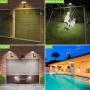 Outdoor Solar Pathway Lights Landscape Path Light with 2 Modes [Cool White & Warm White] Waterproof LED Spot Lighting Solar Powered Ground Lights for Garden Driveway Lawn Decorations,4 Pack
