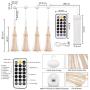 480 LED String Light, 4Pcs USB Rechargeable Battery Operated Hanging Indoor/Outdoor Light, 8 Modes Starburst Fairy Firework Light Remote Control,Waterproof Decorative Light for Party Wedding Christmas