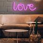 Neon Love Signs Light LED Love Art Dorm Decor Sign-Wall Decor-Table Decor for Valentines Gift Girls Room Kids Room Living Room House Bar Pub Hotel Beach Recreational Battery or USB Powered Light