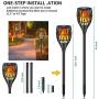 Toyawany Solar Torch Lights,Upgraded 4PCS Waterproof Flickering Flames Torches Lights Outdoor Solar Spotlights Landscape Decoration Lighting with Dusk to Dawn Auto On/Off