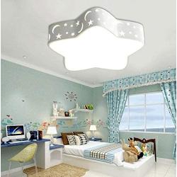 LAKIQ Kids’ Room LED Flush Mount Ceiling Light Fixture Creative Star Shape Modern Close to Ceiling Chandelier Lighting for Boy’s Girl’s Room Children’s Bedroom Kindergarten (16,White Light)