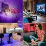 Starstrips LED Strip Lights 32.8ft Music Sync 44 Keys Sensitive IR Remote with Strong Acrylic Adhesive 5050 RGB LED Color Changing Waterproof Rope Lights for Bedroom Kitchen (2×16.4ft) (ST002A)