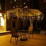 LED Icicle Lights, 96 LEDs 9.8ft 8 Modes, Curtain Fairy Light, LED String Light for Wedding/Christmas/Halloween/Thanksgiving/Easter/Party Backdrops Family Patio Lawn Decoration(Warm White)
