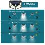 Outdoor LED Solar Lights, AMMTOO LED Solar Motion Sensor Security Lights, 270° Wide Angle Wireless Solar Powered Lights with 3 Modes Waterproof Solar Wall Lights for Garden (4 Pack)