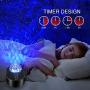 Nebula Projector for Bedroom Adult, Led Galaxy Lamp Cloud Moon Real Star Wave Ocean Space Water Sensory Lights Autism, Bluetooth Starlight Sky Lite Toddler Room Kids Night Light Christma Gift - Remote